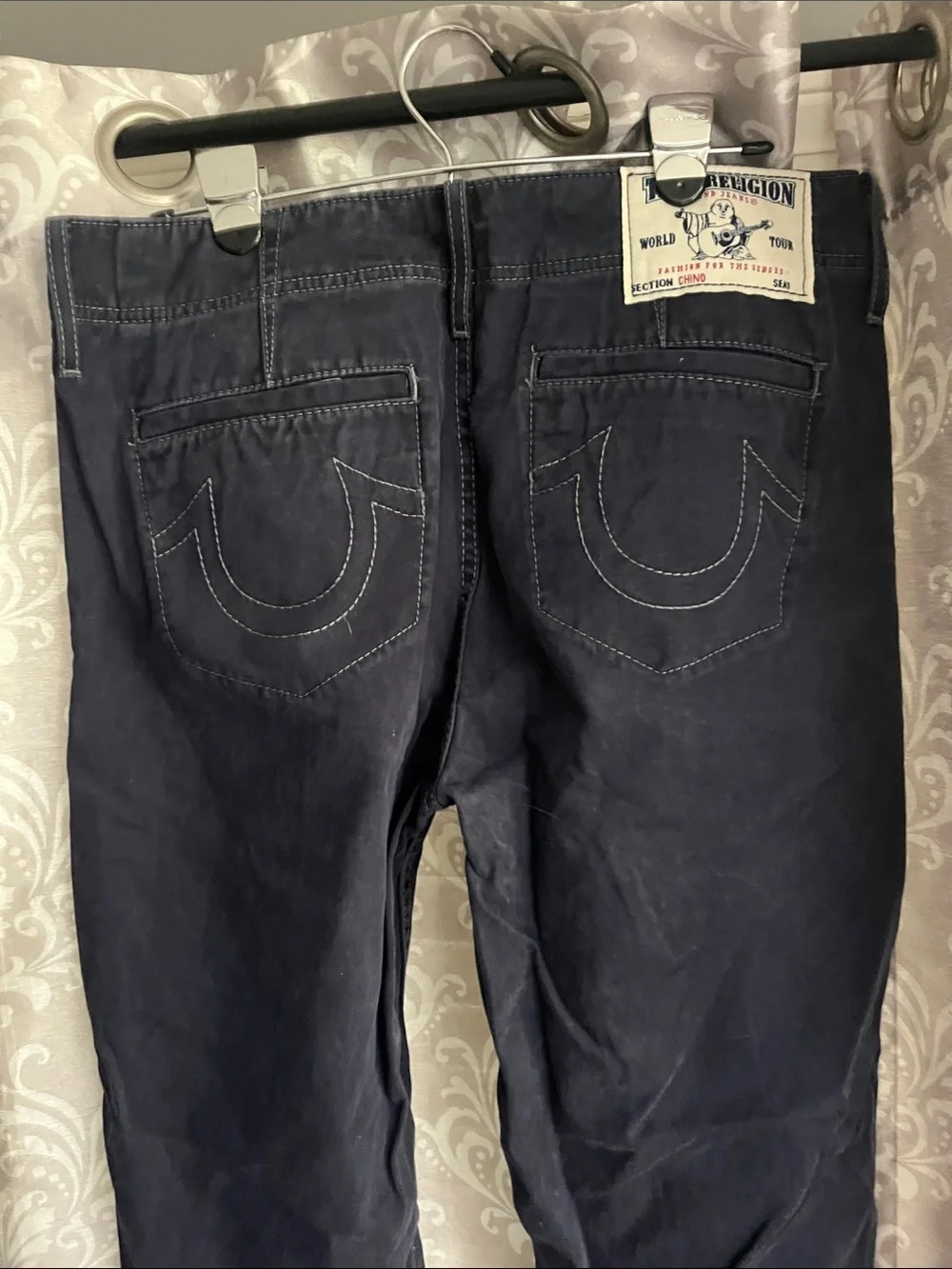 True Religion Men's Navy Relaxed Straight Jeans